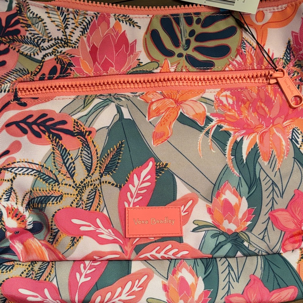 Vera Bradley Coral and Pink Floral Crossbody Bag